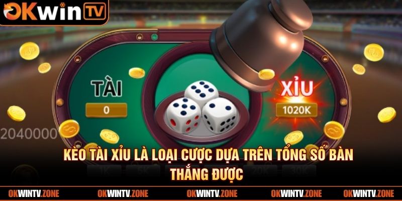 Kèo tài xỉu là loại cược dựa trên tổng số bàn thắng được